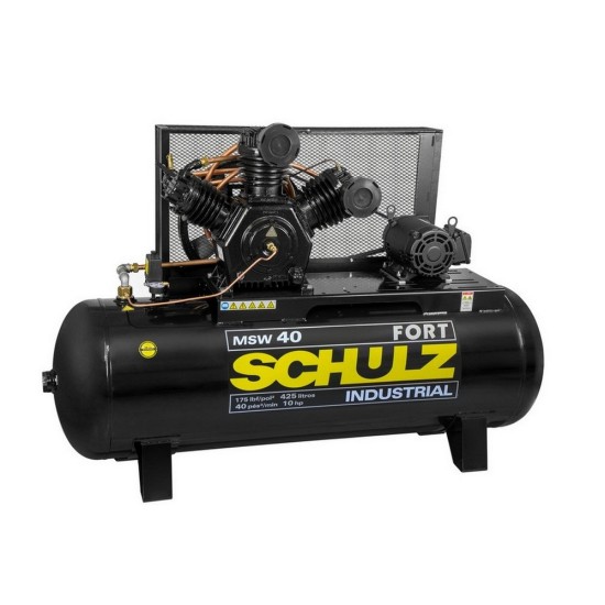 COMPRESSOR SCHULZ 40 MSW/425L 10CV TRIF