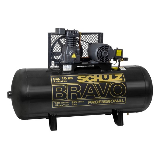 COMPRESSOR SCHULZ 15 BRAVO 200L 3CV MONO