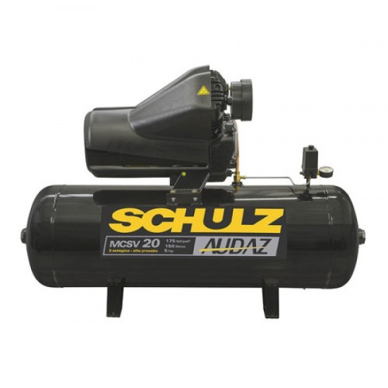 COMPRESSOR SCHULZ 20 MCSV/150L 5CV TRIF AUDAZ