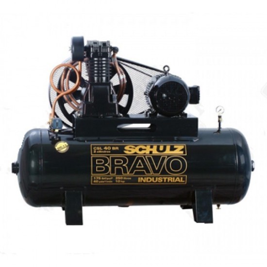 COMPRESSOR SCHULZ 40 BR/250L 10CV TRIF BRAVO