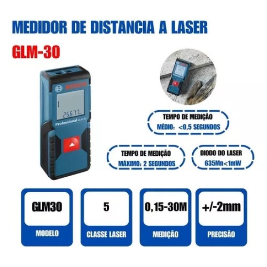 MEDIDOR DISTANCIA LASER BOSCH GLM 30