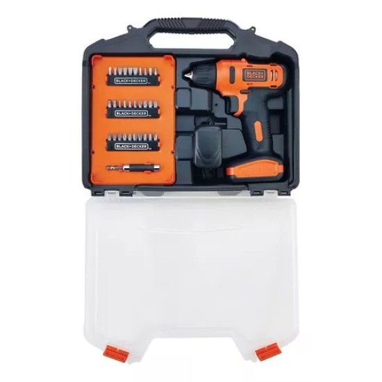 PARAFUSADEIRA BLACK & DECKER 12V 3/8" COM MALETA